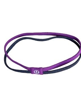 LULULEMON Black and Purple Headband Double Bands